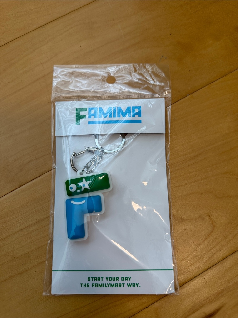 Family Mart (Japanese Convenience Store) Blue & Green Key & Card Holder Charm -